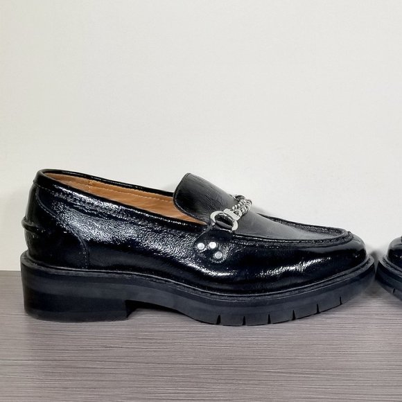 rag & bone 'Curtis' Loafer Black Patent Textured Leather, Womens Size 7 US / 37 - Picture 7 of 12